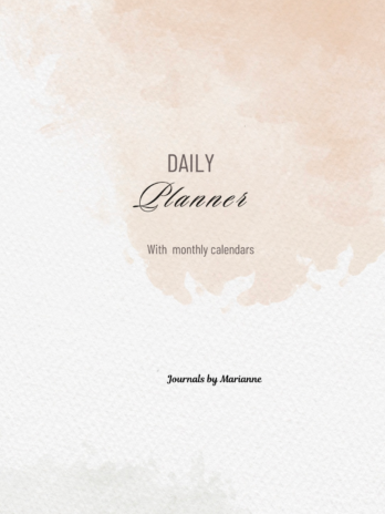 Daily Planner with monthly calendar